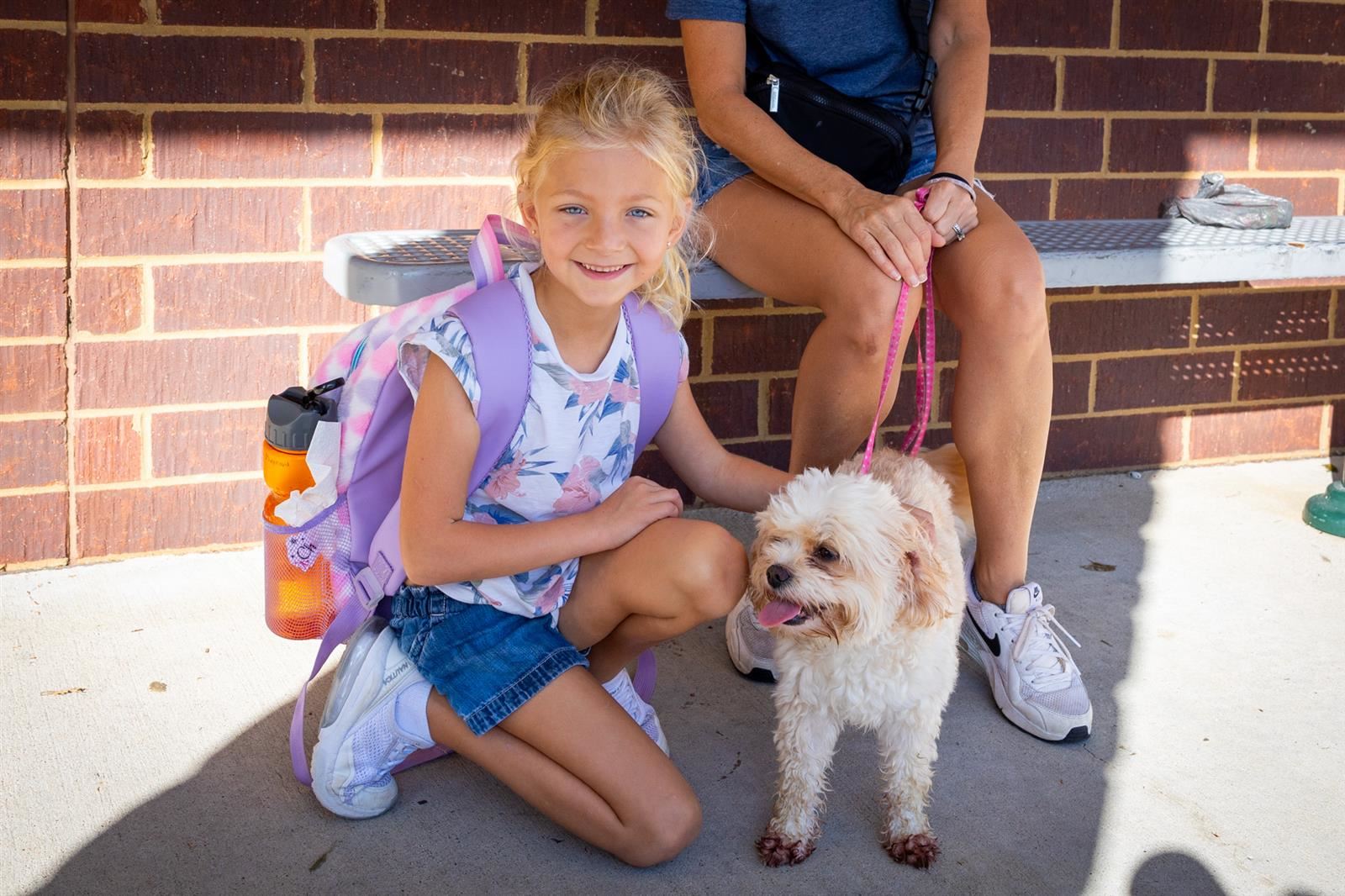girl with a dog